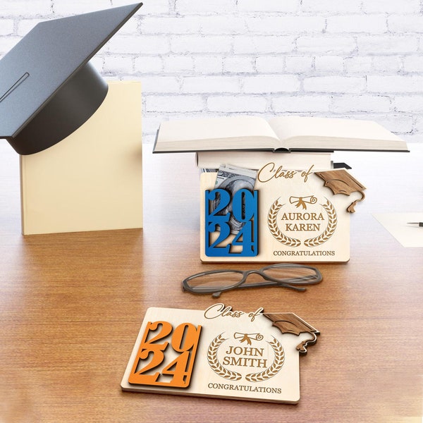 Class Of 2024 Money Gift Holder, Personalized Money Holder for Graduation, Money Holder Graduation Gifts, Cash Holder Gift, Gift for Student