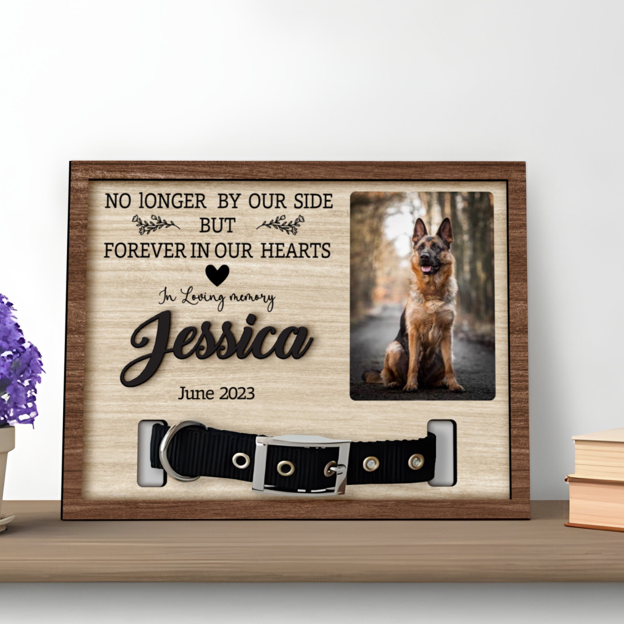 Memorial Pet Collar Sign Dog Memorial Wood Frame With Collar - Etsy