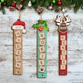 Custom Christmas Name Letter Ornament 2025, Scrabble Christmas Ornaments, Christmas Kids Ornament, Stocking Tag, Christmas Gift
