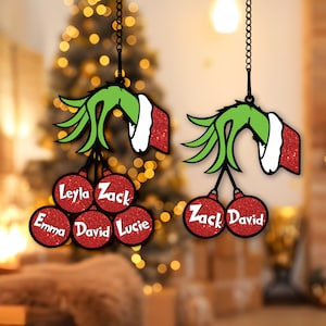 Décoration de Noël personnalisée, Noël en famille, décoration de Noël en famille, enseigne décorative de Noël, décoration de Noël prénom