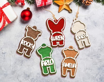 Personalized Dog Breed 2026 Ornament, Custom Dog Christmas Ornament, Pet Gift, Dog Breed Shaped Stocking Tag, Christmas Tree Ornament