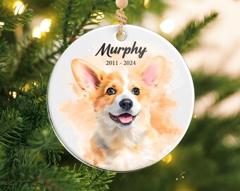 Custom Pet Portrait Ornament For Christmas, Gifts Acrylic Ornament Dog Lover Gifts, Pet Picture Ornament Dog Christmas Gift Ideas
