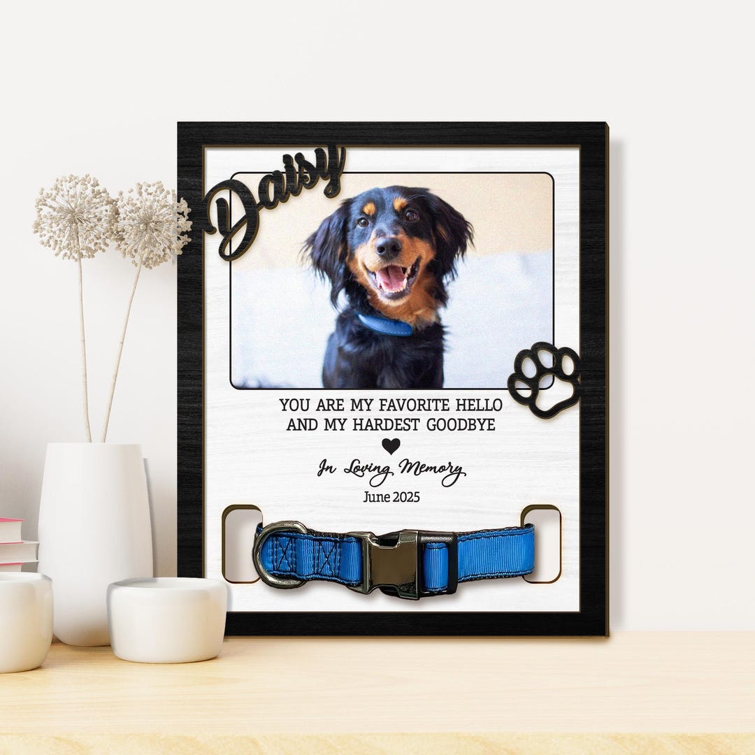 Dog Remembrance Gift NICENEEDED - Wooden Remembrance Frame With Photo ...