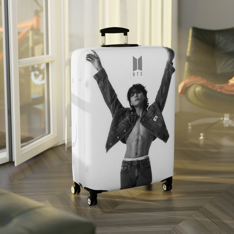Bts Luggage Cover Bts Jungkook Bts Hand Carry Bts Army Etsy