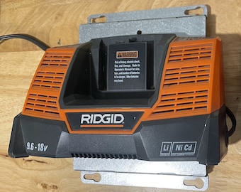 Batteriladdarfäste Räfflad 18v DeWALT 20v Milwaukee 18v 12v Platta Snabbkoppling Säker Väggfäste Stål