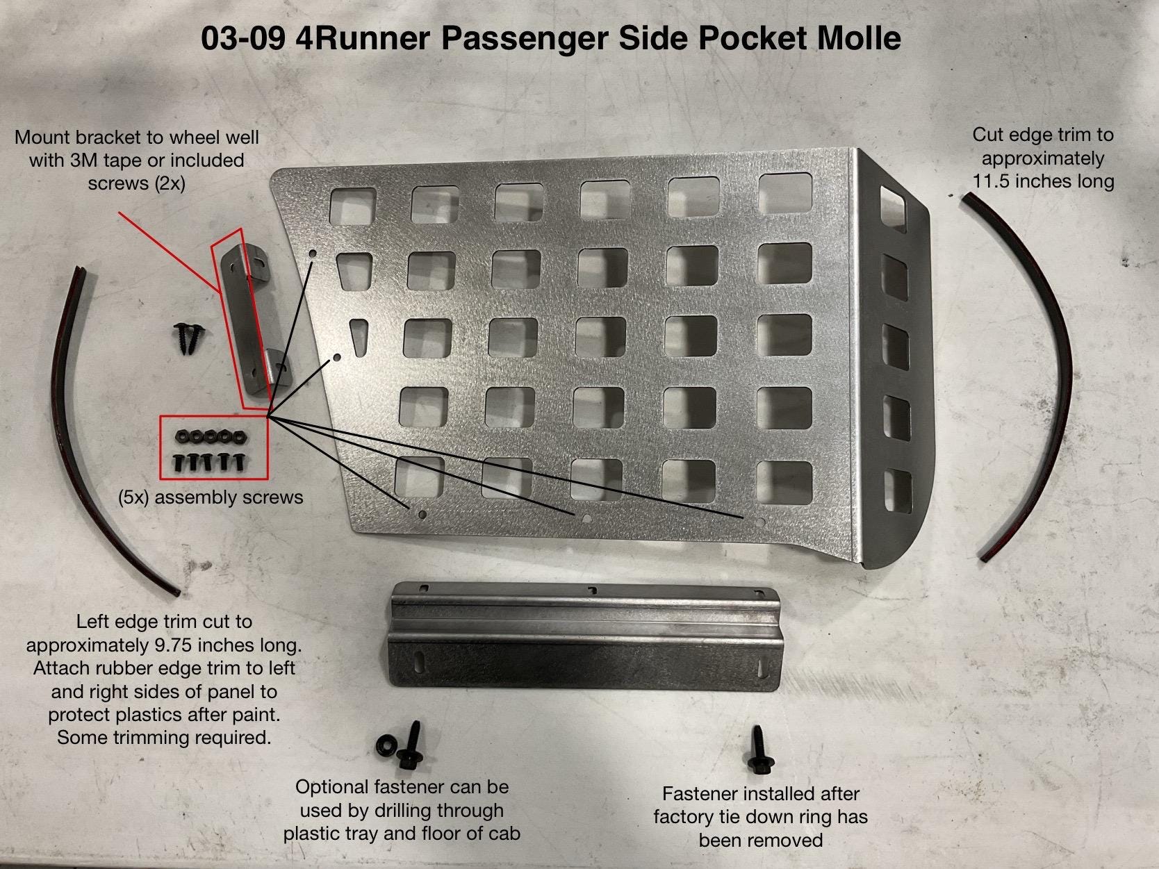 2003-2009 Toyota 4runner 4th Gen Rear Hatch Molle Storage Pocket - Etsy