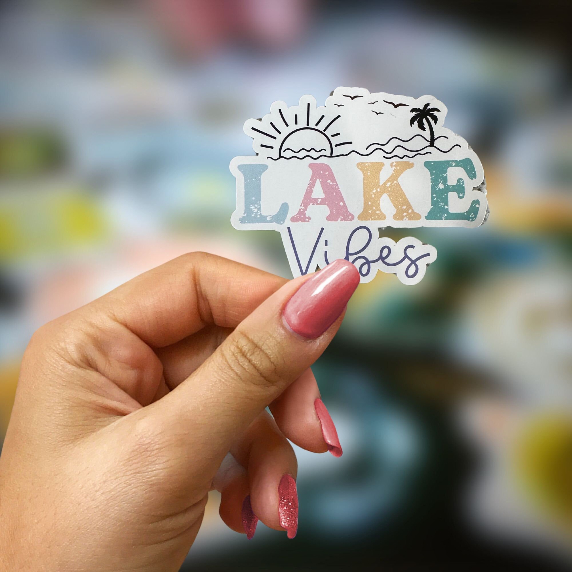 STICKER Lake Life Decal for Laptop Sticker for Boaters Lake Sticker for ...