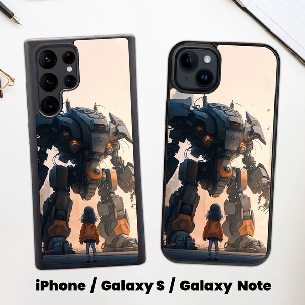 Custom Phone Case Child Robot Play for iPhone 14 13 12 11 Samsung Galaxy S23 S22 S21 S20 Cover TPU Hybrid