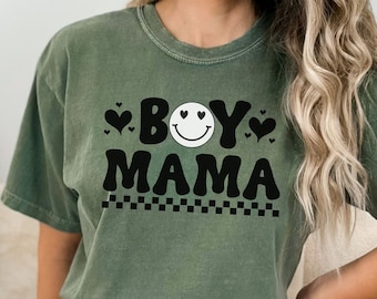 Custom Boy Mama Shirt, Retro Boy Mama Tshirt, Mom of Boys Tee, Gift for Boy Mom, Mothers Day Gift, Personalized Sons Names Shirt, New Mom