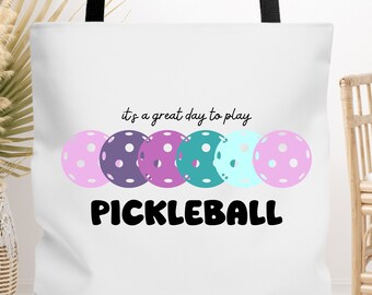Custom Pickleball Bag, Pickleball Tote Bag, Gift for Pickleball Lover, Canvas Tote, Birthday Gift Bag, Pickleball Accessory Bag, Paddleball