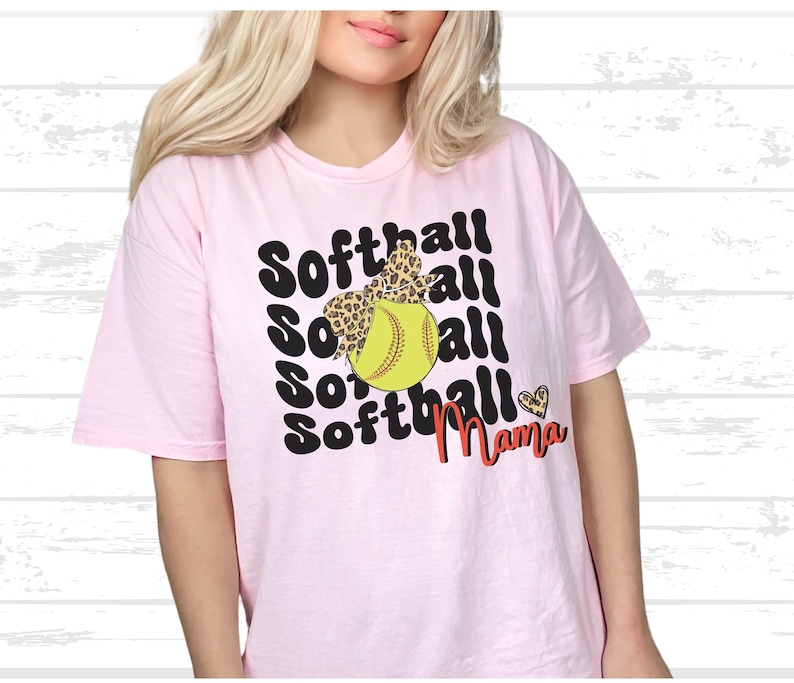 Personalized Softball Mom Shirt Womens Softball Lover Tee Etsy