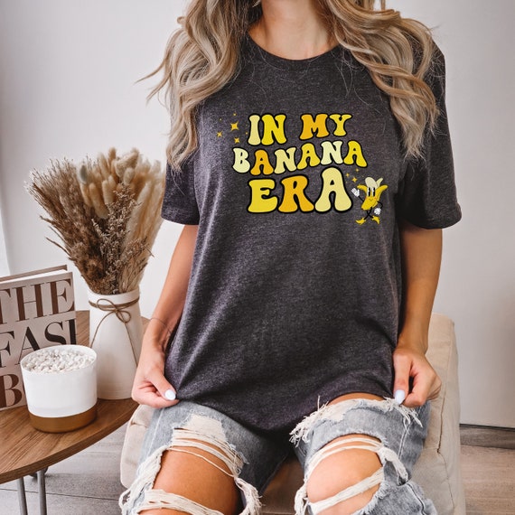 Custom Banana Shirt, Retro Bananas Tshirt, In My Banana Era Tee, Gift for Banana Lover, Funny Banana T-Shirt for Her, Womens Retro Shirt