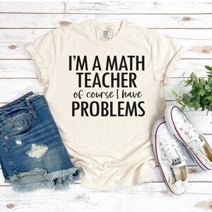 "Of Course I Have Problems" Funny Desk Sign For Math Teachers - Yellow Caution Style Classroom/Office Decor
