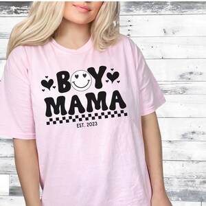 Boy Mama Shirt For Women - Short Sleeve Casual Tee, Mom Gift Tops