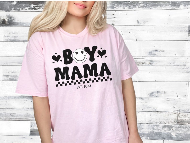 Custom Boy Mama Shirt Retro Boy Mama Tshirt Mom of Boys Tee Etsy