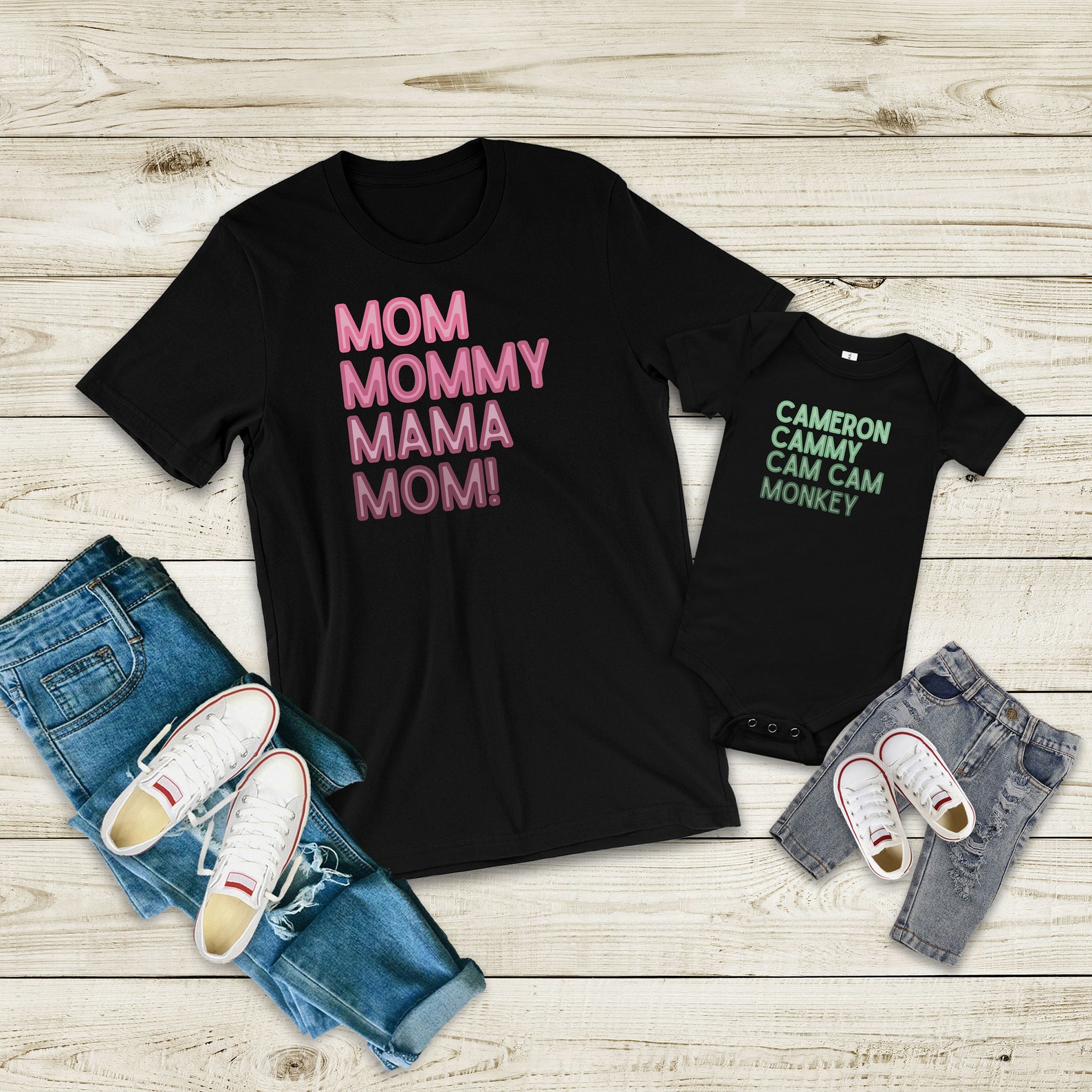 Personalized Matching Name Shirts Family Nickname Tshirts Etsy