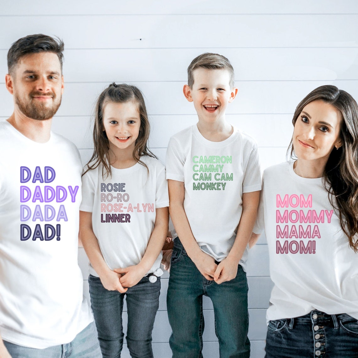 Personalized Matching Name Shirts Family Nickname Tshirts Etsy