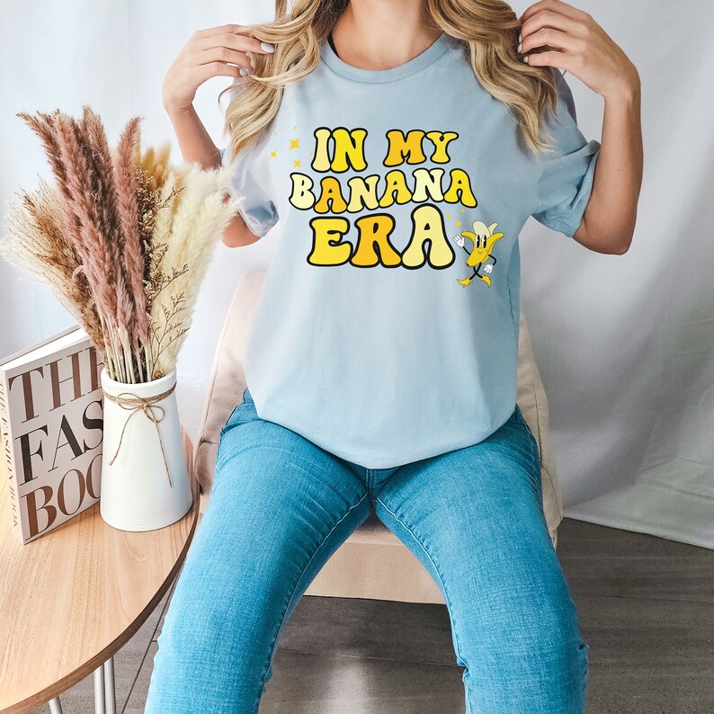 Custom Banana Shirt, Retro Bananas Tshirt, In My Banana Era Tee, Gift for Banana Lover, Funny Banana T-Shirt for Her, Womens Retro Shirt image 8