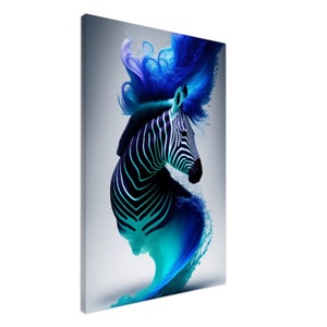 Colorful Zebra, Pop Art, Canvas - Wall Art Print Premium Canvas 20inch x 30inch