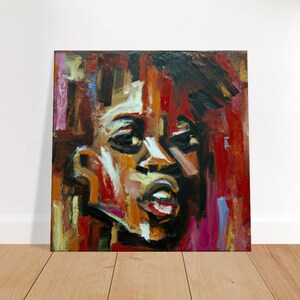 Abstract Black Art, African American Art, Afro Art, Canvas - Wall Art Print Premium Canvas