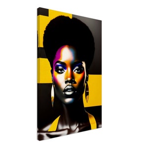 Black Art, African American Art, Afro Art, Pop Art Canvas - Wall Art Print Premium Canvas 20inch x 30inch