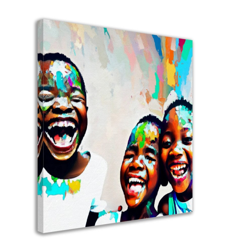 Abstract Black Art African American Art Afro Art Canvas - Etsy