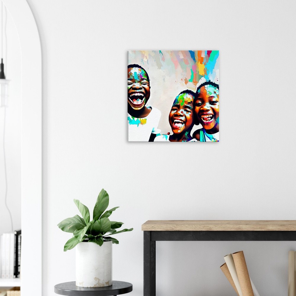 Abstract Black Art, African American Art, Afro Art, Canvas Wall Art ...