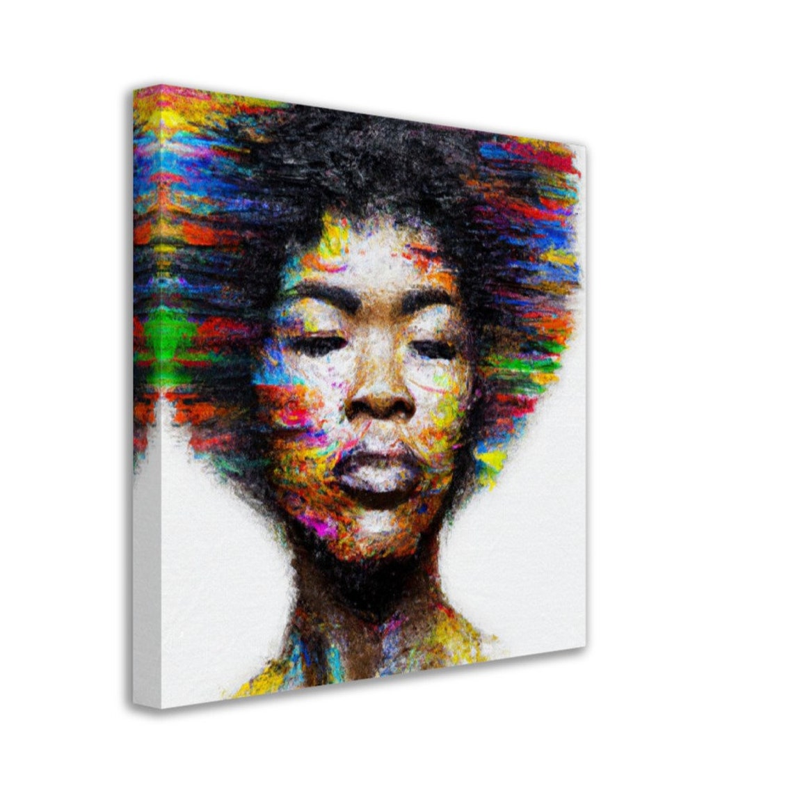 Abstract Black Art, African American Art, African American Art Canvas ...