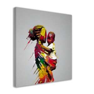 Abstract Black Art, African American Art, Afro Art, Canvas - Wall Art Print Premium Canvas