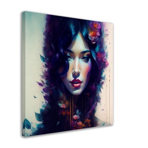 Portrait of a woman, Modern Art, Canvas - Wall Art Print Premium Canvas