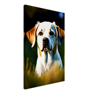 Portrait of a white dog, Pop Art, Canvas - Wall Art Print Premium Canvas 20inch x 30inch