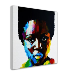 Abstract Black Art, African American Art, African American Art Canvas, Afro Art, Canvas - Wall Art Print Premium Canvas