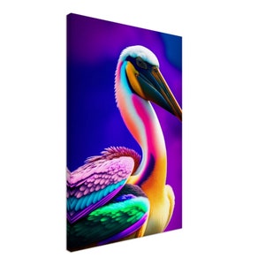 Cool Flamingo, Pop Art, Canvas - Wall Art Print Premium Canvas 20inch x 30inch