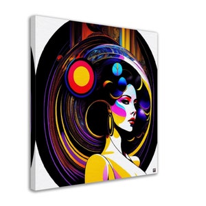 Original Pop Art, Woman Portrait, Canvas - Wall Art Print Premium Canvas