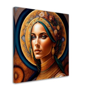 Portrait of a woman, Modern Art, Canvas - Wall Art Print Premium Canvas