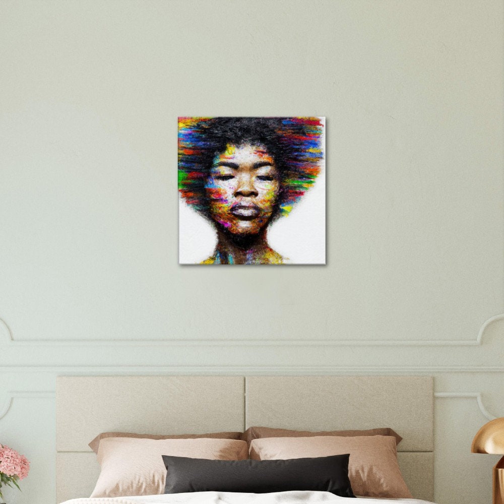 Abstract Black Art, African American Art, African American Art Canvas ...