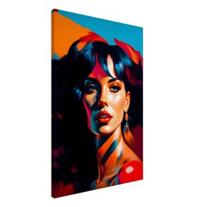 Original Pop Art, Woman Portrait, Canvas - Wall Art Print Premium Canvas 20inch x 30inch