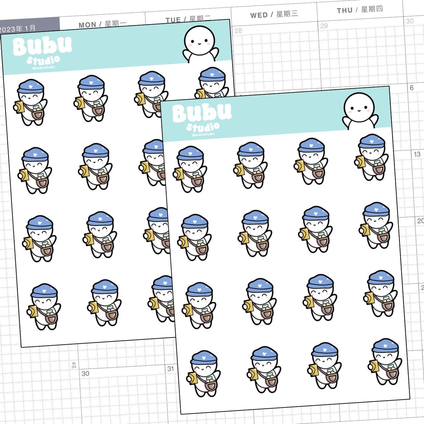 Post Man Sticker Sheet | Mail Man Sticker | Handmade Design Stickers ...