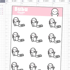 long to-do list sticker sheet | handmade design sticker for planners and bullet journaling T239