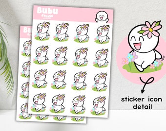 going for a walk sticker sheet | spring edition | spring stickers | handmade design stickers for planners and bullet journaling T123