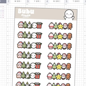 christmas headers/banners sticker sheet | handmade design sticker for planner and bullet journaling T179