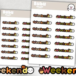 weekend fall edition sticker sheet | fall doodles | handmade design sticker for planners and bullet journaling T069