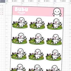 going for a walk sticker sheet | spring edition | spring sticker | handmade design sticker for planners and bullet journaling T123