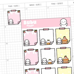 sticky notes sticker sheet | functional stickers| handmade design drawing sticker for planners and bullet journaling T066