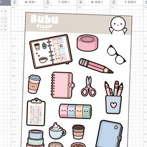 Foglio di adesivi per accessori per planner | foglio di adesivi per dipendenti dal planner | adesivi di design fatti a mano per planner e bullet journal T137