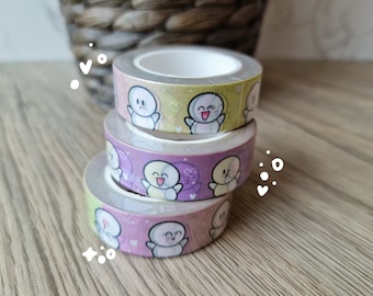 rainbow bubu washi tape | handmade design washi tape for planner and bullet journaling.