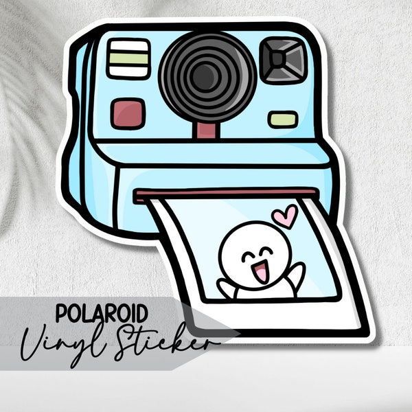 polaroid die cut vinyl sticker | handmade design sticker for planners and bullet journaling