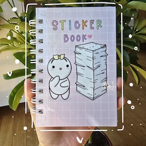 sticker book A6 |  30 pages with both side reusable sticker paper |  handmade design S001
