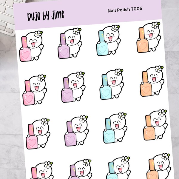 manicure sticker sheet | handmade design stickers for planners and bullet journaling T005