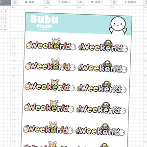 feuille d'autocollants de Pâques du week-end | autocollant de conception fait main pour les planificateurs et le bullet journal T133